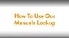How To Use The Fire Parts Manuals Lookup
