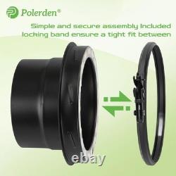 Insulated Chimney Pipe Adapter 304 Stainless Steel Stove Pipe Connector