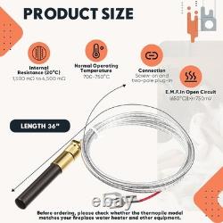 Kingdder 5 Pcs 36 Thermopile Generators 750 Millivolt Thermopile for Gas Firepl