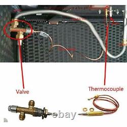 LPG Propane Fireplace Pit Gas Control Cock Valve Thermocouple Knob Switch Flare