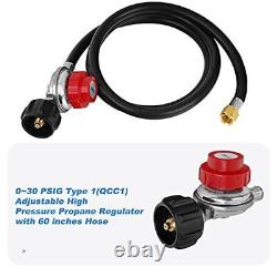 LP Burner Connection Kit, Propane Fire Pit Replacement Parts with 1/2 Contro