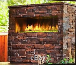 MAJESTIC PALAZZO Outdoor Gas Fireplace INSERT (Other Picture Is a Sample)