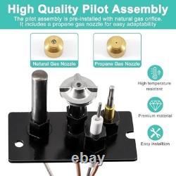 Natural Gas 3-Way Pilot Assembly for Fireplaces & Gas Stoves, Replacement Parts