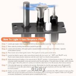 Natural Gas Pilot Assembly Kit for Fireplaces Thermocouple, Thermopile & Tubin