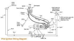 Natural Gas Pilot Assembly Kit for Fireplaces Thermocouple, Thermopile & Tubin