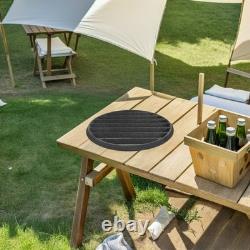 Outdoor Cast Iron Bbq Grate Replacement Round Durable Grill Cooking Grid