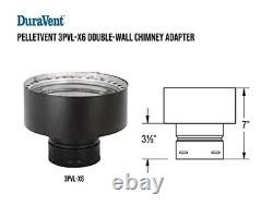 Pellet Stove Chimney Adapter Double-Wall Air-Insulated 6 Inch Stainless Steel