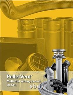 Pellet Stove Chimney Adapter Double-Wall Air-Insulated 6 Inch Stainless Steel