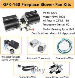 Pre Wired Fireplace Blower Fan Kit Replacement Wood Stove Insert Part