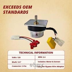 Quadrafire Auger Feed Motor Replacement Fits CAB50 PS35 PS50 Castile Classic