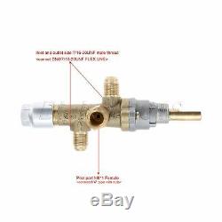 Replacement 7/16-20UNF Male Propane Gas Safety Cock Valve Heater Fireplace Parts