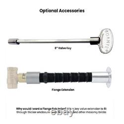Replacement Flange & Key Set for Fireplaces Pewter Finish, Durable & Easy Inst