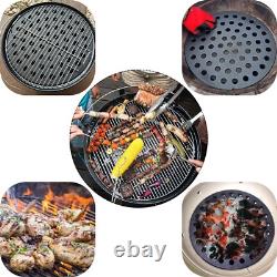 Round 17 Cast Iron Fire Grate, Charcoal Bottom Grate Replacement Parts for Webe