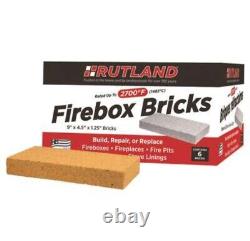 Rutland Products Fire Brick, 6 Count, 9 x 4.5 x 1.25 Firebox Bricks