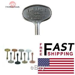 Satin Chrome Universal Gas Valve Key 3 in. Fire Place Stove Replacement Parts