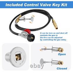 Skyflame LP Burner Connection Kit, Propane Fire Pit Replacement Parts with 1/
