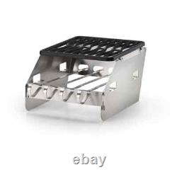 Small Grill SIZZLE ZONE Burner Windshield and Grill Skewer Rack