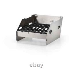 Small Grill SIZZLE ZONE Burner Windshield and Grill Skewer Rack