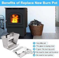 Stainless Steel Burn Pot for PelPro & Pleasant Hearth Pellet Stoves, SRV7077-003