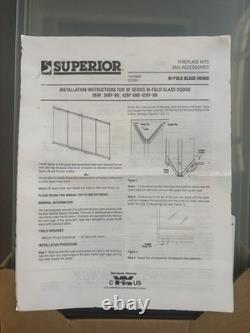 Superior 42BF 42 Black Bifold Fireplace Glass Door Replacement Part 12M03