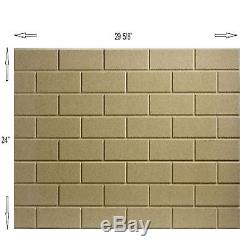 Thermax Vermiculite Refractory Fireplace Brick Panel 24 inch X 29 5/8 inch