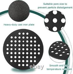 Vankey 11.5in Round Cast Iron Fire Grate Replacement Parts for Kamado Black