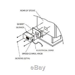 Variable S31105 Blower Fan for CFM US Century Plate Steel Wood Stoves Fireplace