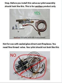 Ventless Propane Gas Fireplace Millivolt Valve SIT 0820636 Replacement Part
