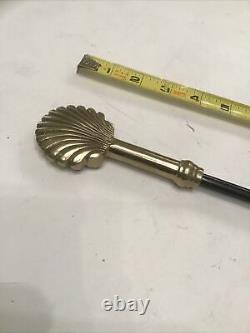 Vintage Shell Damper Pull Flu Hook Fireplace Tool Part Replacement Seashell