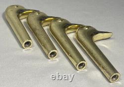 X4 Vintage Brass Tone Fireplace Tool Duck Head Replacement Part 4 3/4 Used