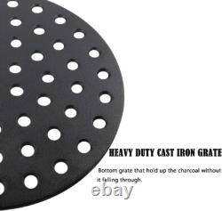 XL Big Green Egg Compatible Cast Iron Fire Grate 17 Inch Replacement Part